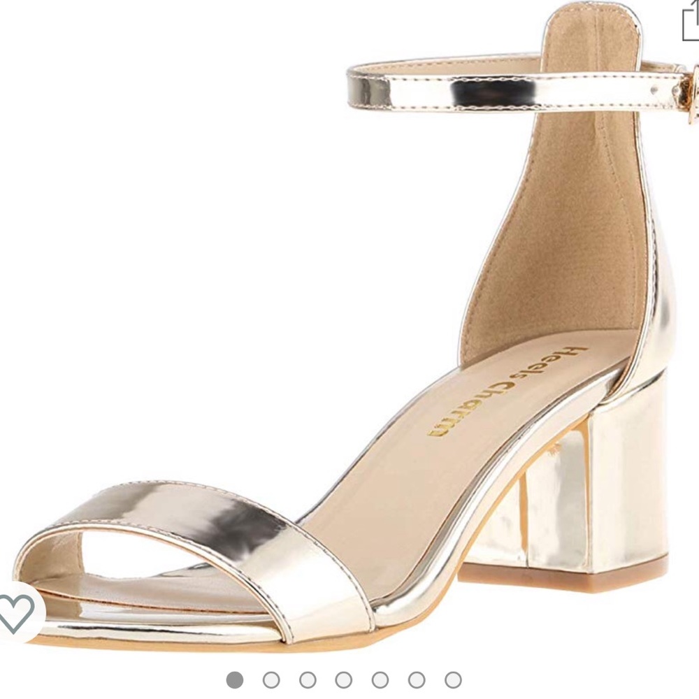 Gold Chunky Heels